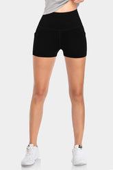 Vutru High-Waist Solid Black Workout Shorts VUTRU